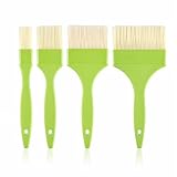Backpinsel, 4 Stück Küchenpinsel Set 2.5/4.5/7.5/9.5cm Grillpinsel Kochpinsel Kochfett Pinsel...