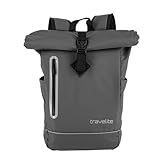 Travelite Rolltop Rucksack wasserfest, Fahrradrucksack, Freizeitrucksack mit Rolltop Verschluss &...