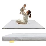 Funyoo 180,3 x 150,3 cm gepolsterte Baby-Spielmatte für den Boden, 3 cm dicke...
