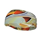 GeRRiT Brook Trout Fly Fishing Sport Stirnband für Damen und Herren – Feuchtigkeitstransport,...