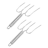 CONGARTENO 2 Stück Edelstahl Truthahn Hebegabel Bbq Grillbesteck mit Hitzebeständigem Griff...