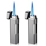 Jetflame Sturmfeuerzeug Metall - Winddichtes Feuerzeug Ohne Butan Gas, Gasfeuerzeug Nachfüllbar &...
