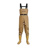 Atmungsaktive Wathose für Herren, Wathose für Herren, mit Stiefeln, wasserdichte Wathose mit...