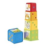 Fisher-Price Stack & Explore Blocks - 5 Würfel mit Strukturen, Figuren, Zahlen und Gegenständen...