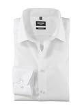 OLYMP Herren Businesshemd Langarm Luxor,Einfarbig,modern fit,New Kent,Weiss 00,43