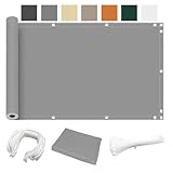 Balkon Sichtschutz ohne Bohren blickdichte Abdeckung für Garten & Balkon wetterfest UV-Schutz 100%...