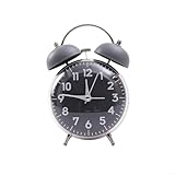 Robuster Doppelglocken-Wecker mit eingebautem Nachtlicht für den täglichen Gebrauch in jedem Raum...