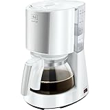 Melitta Enjoy Top - Filterkaffeemaschine - mit Glaskanne - Tropfstopp - 10 Tassen - Weiß (1017-03)