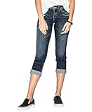 Silver Jeans Co. Damen Suki Capri-Jeans mit mittlerer Leibhöhe, 29 Regular
