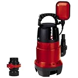 Einhell GC-DP 7835 Schmutzwasserpumpe (Rot, 780W,Ø35 mm Fremdkörper,15.700 L/h Förderl.,...