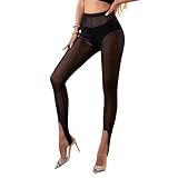 YIZITU Mädchen Frauen Steigbügel-Strumpfhose, weich, dehnbar, Tanzstrumpfhose, hohe Taille,...