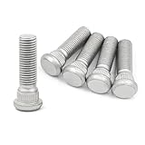 SHUNCHG 5 Stück M12x1.5 Radbolzen Stehbolzen Bolzen,48mm Radstahl Schrauben,OEM#90942-02049...