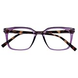 OPULIZE KOI Lesebrille - Große Rechteckige Brillenfassung - Violett - Sehhilfe für Damen, Herren -...