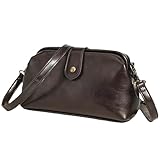 Frauen Retro Leder Handtasche | Arztpu -Leder -Retro -Arzttasche Geldbörse für Frauen Mädchen...