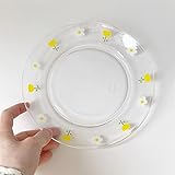 DTACBNEUZ tiefe Platte Transparenter Speiseteller, Glasteller, Frühstücksteller, Dessertteller,...