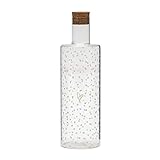 Riviera Maison - Dots & Stripes Water Bottle - Karaffe glas - Glas - Transparent - (ØxH) 8x27-860ML