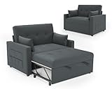 LUXOAK Schlafsofa 186 x 122 cm mit 5-stufig Verstellbarer Rückenlehne, 3-in-1 Schlafcouch mit...