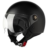 VINZ Duoro Roller Helm Jet Helm Mopedhelm Herren und Damen | in Gr. XS-XXL | Jethelm mit Visier |...