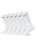 Nike Herren Everyday Cushion Crew Socken, 6er pack, White/Black, M
