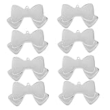 EPIGEIST 10 Stück Teiliges Edelstahl Hundemarken Doppelter Bow shape Anhänger zum Gravieren...