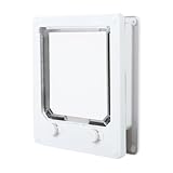 Haustiertüren für Katzen, für den Innenbereich, weiße Katzenklappe für | für Hunde,...