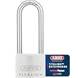 ABUS Vorhängeschloss Titalium 64TI/50HB80 gl.-6512 - gleichschließend und mit hohem Bügel -...