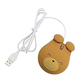 HEMOTON 2St Bär kabelgebundene Maus notizbuch USB Computermaus stumme Maus Computer Laptops...