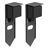 ledscom.de 2 Stück Garten Steckdosensäule PIWI mit Erdspieß für außen, IP44, 1-Fach, Edelstahl,...