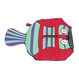 ORFOFE Welpen Schwimmweste Verstellbar aus Weichem Material mit Rettungsgriff Leuchtend Rote...