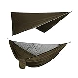 ROMISBABA Outdoor Hängematte mit Wasserdichtem Zelt und UV Schutz Langlebiges Sonnendach mit...