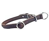 Rund & Weich - Zugstopp Hundehalsband Braun M - 50cm mit Verstellbarer Schnalle und eingearbeitetem...