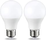 Amazon Basics E27 LED Lampe, 9W (ersetzt 60W), warmweiß, dimmbar - 2er-Pack