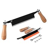 SWAWIS 200mm Zugmesser für Holz, Gerade, Reifmesser mit Ergonomischen Holzgriffen und...