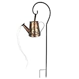 2 Stück Gießkannen-Solarleuchten, Solar-Gießkanne mit kaskadierenden Lichtern | Schmetterling,...