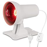 Rotlichtlampe, Infrarotlampe, Wärmelampe, 3 Timerstufen und Einstellbarer Temperatur Einstellbarer...