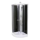 Aloni Dusche Komplettdusche Duschkabine 80 x 80 cm - Fertigdusche mit Duschwanne, Regendusche...