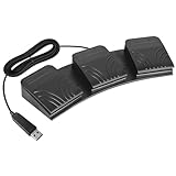 Histeaa USB-Fußpedal PC Dreifach-Fußschalter Tastaturpedal Kundenspezifische Kombinationstaste...