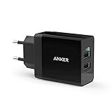 Anker 24W 2-Port USB Ladegerät mit PowerIQ Technologie für iPhone, iPad, Galaxy, Nexus, HTC,...