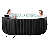 Obqer Hot Tub Aufblasbar für 2 Personen, 2400W In/Outdoor SPA Pool Winterfest Mit 100 LuftdüSen,...