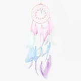 Traumfänger Handgefertigt, Dreamcatcher mit Federn und Bunt Perlen, Traumfänger Kinder Mädchen,...