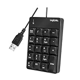 LogiLink ID0184 Numerische Zusatztastatur mit USB-Anschluss mit LED-Aktivitätsanzeige Schwarz