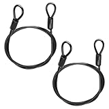 2 Artikel 1 Meter Langer Kabelschloss,Fahrradschloss Lang,Winddichter Schlaufenkabel,Fahrradschloss...