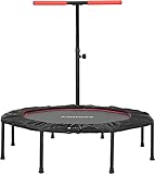 Trampolin Indoor Ø 127 cm, Fitnesstrampolin faltbar, leise Gummiseilaufhängung,5-Fach...