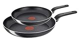 Tefal Simple Cook Pfannenset 2-teilig, 24 + 28 cm Pfanne, Antihaft Bratpfannen mit integrierter...