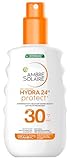 Garnier Ambre Solaire Hydra Protect+ Sonnenschutz-Milch 24h LSF 30, Schutz vor UVA und UVB, mit...