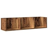 vidaXL CD-Wandregal Altholz-Optik 75x18x18 cm Holzwerkstoff, Regal, Wandablage, Schweberegal,...
