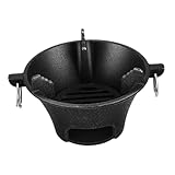 JOINPAYA 1 Stück Kompakter Grill für Camping Robuster Holzkohle Grill Gusseisen für Gartenpartys...