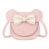 Ainiv Umhängetasche für Mädchen mit Schleife, Kleine Schulterhandtasche mit Mausohren-Schleife,...
