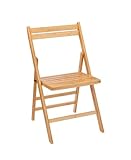 Spetebo Bambus Klappstuhl Natur - 79 x 40 cm - Küchen Stuhl klappbar aus FSC Holz - klassischer...