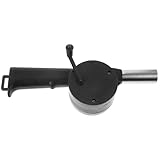 jojofuny Handkurbel Grillgebläse aus Kunststoff und Edelstahl Tragbares Feuergebläse für Grill...